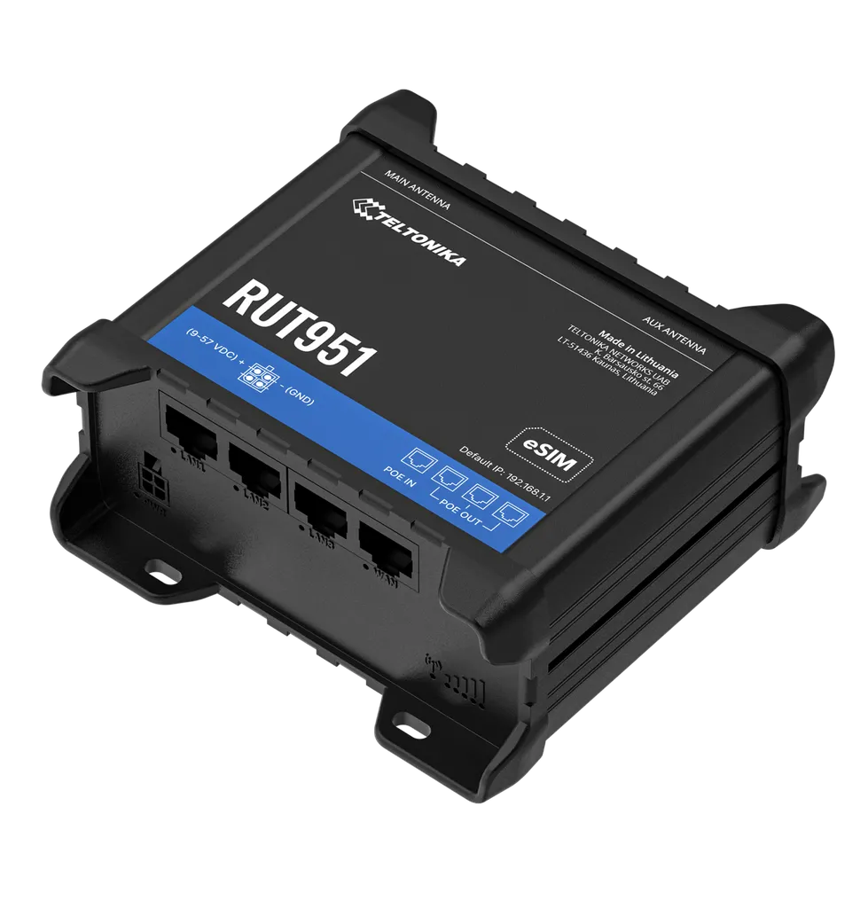 [RUT951B10J00] Teltonika RUT951 PoE+ (w/o PSU)