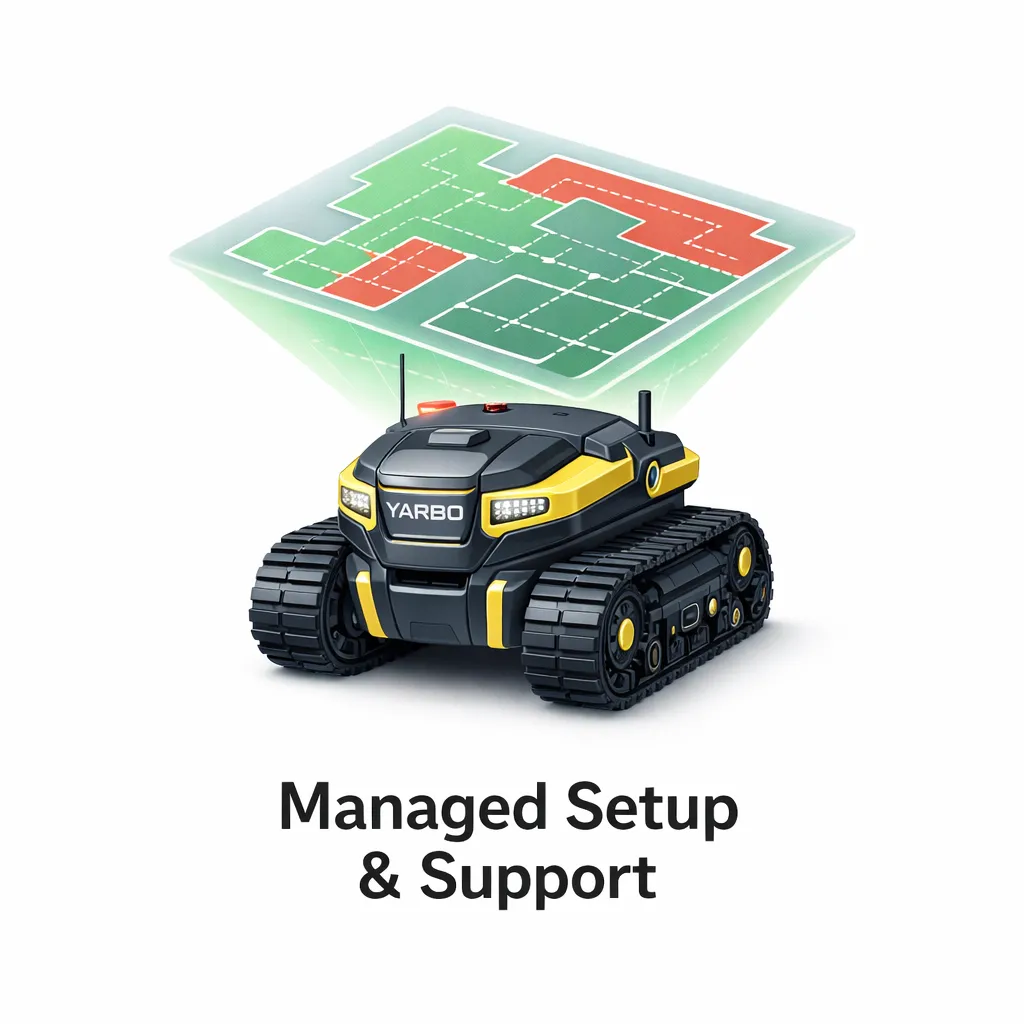 Yarbo Managed Setup & Support (Ganztages-Begleitung)